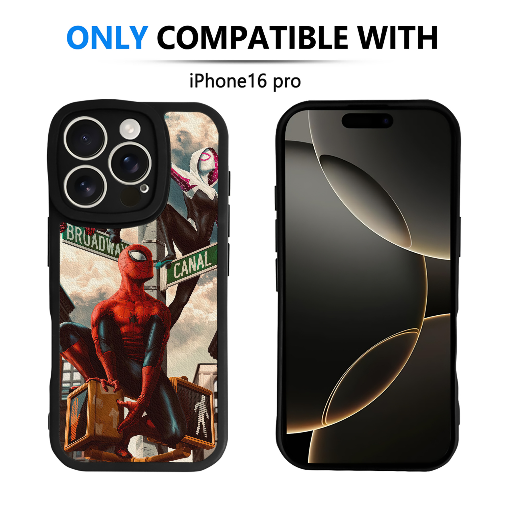 Spider Man スパイダーマン 【iPhone 16シリーズ対応】シリコンスマホケース（レザー調） 材質：シリコン